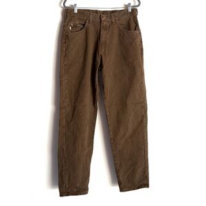 LL Bean Vintage Double L Relaxed Fit Brown Jeans 34 x 32